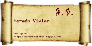 Hermán Vivien névjegykártya